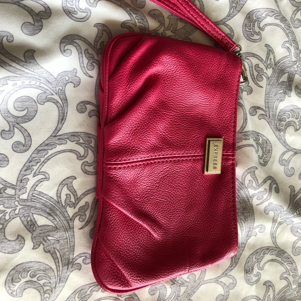Express hot pink leather wallet